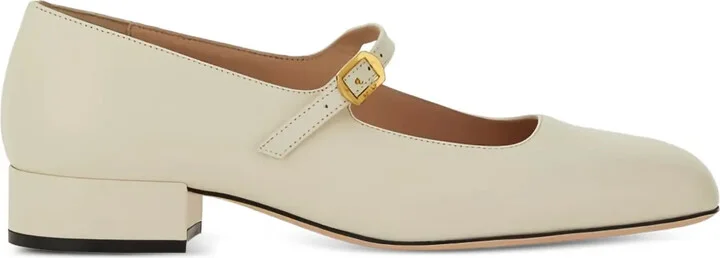 30mm Buckle-Strap Leather Pumps