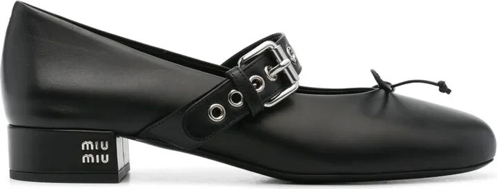 30mm Buckle-Strap Pumps
