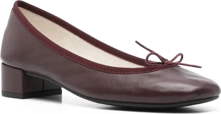 30mm Camille bow-detail block-heel pumps - Image 2