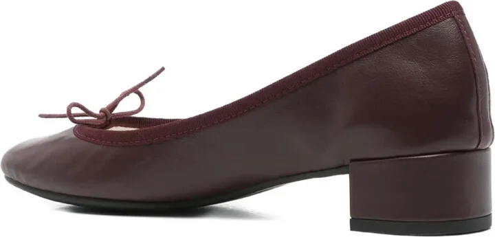30mm Camille bow-detail block-heel pumps - Image 3