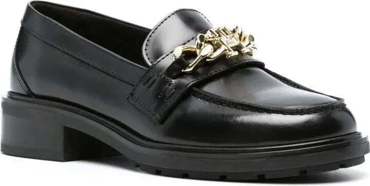 30mm Chain-Trim Leather Loafers - Image 2