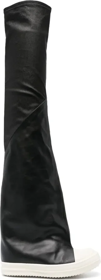30mm Contrast-Toe Thigh-High Boots