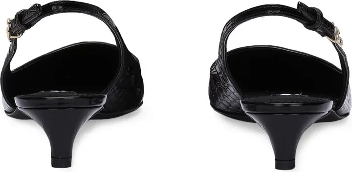 30mm Croc-Effect Slingback Pumps - Image 3