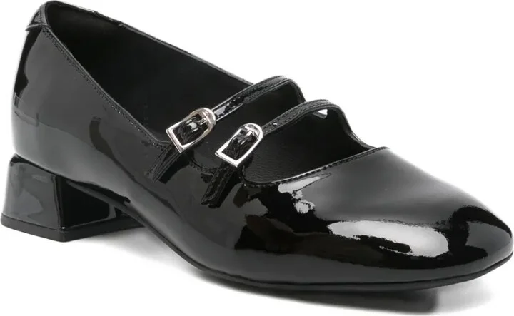 30mm Daiss patent-leather buckled pumps - Image 2