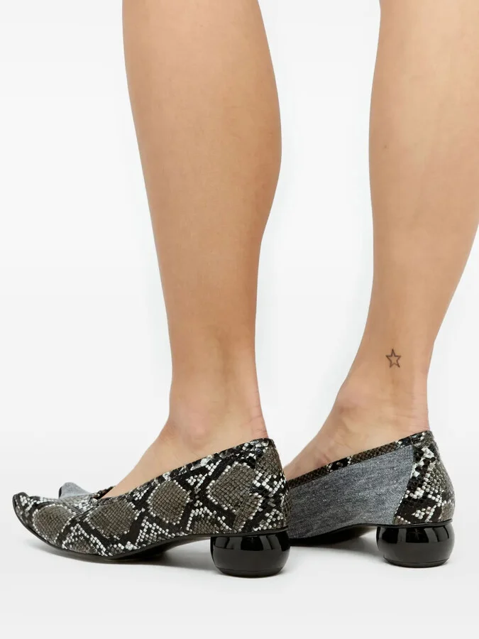 30mm Diablo snakeskin-print pumps