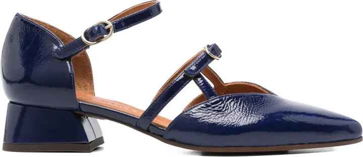 30mm Double-Buckle Heeled Pumps