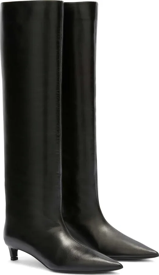 30mm Knee-High Leather Boots - Image 2