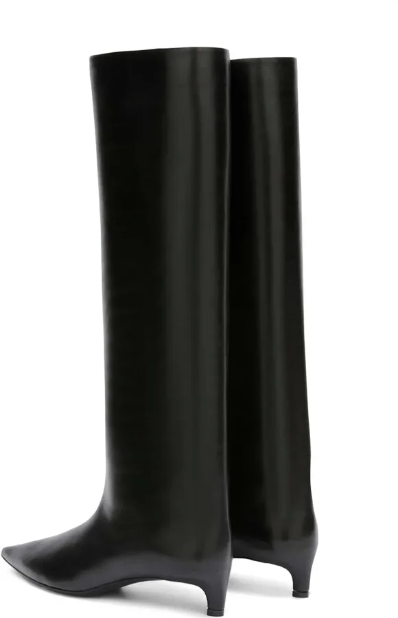 30mm Knee-High Leather Boots - Image 3