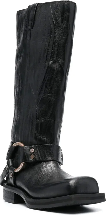 30mm Knee-High Leather Boots - Image 2