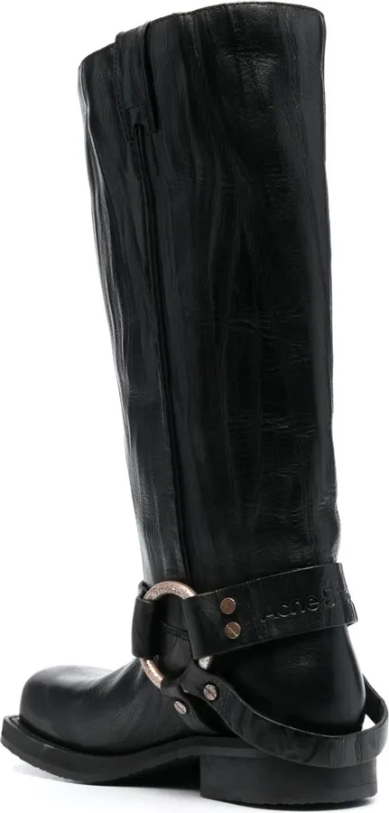 30mm Knee-High Leather Boots - Image 3