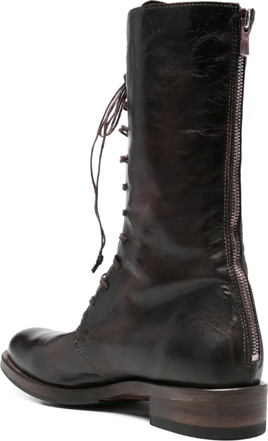 30mm Lace-Up Leather Boots - Image 3