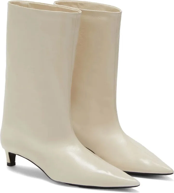 30mm Leather Ankle Boots - Image 2