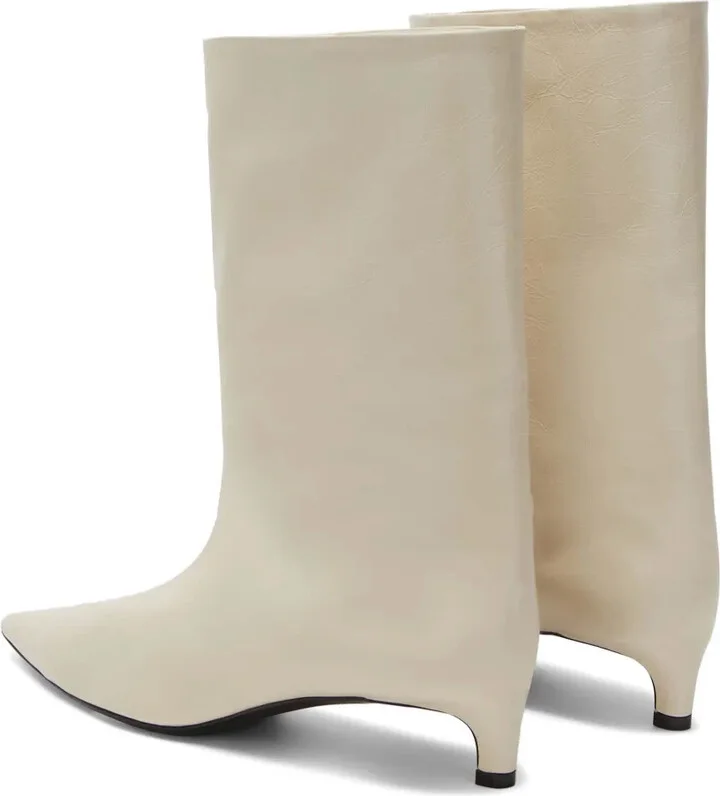 30mm Leather Ankle Boots - Image 3