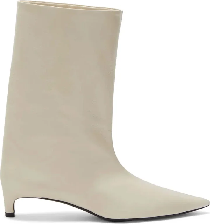 30mm Leather Ankle Boots