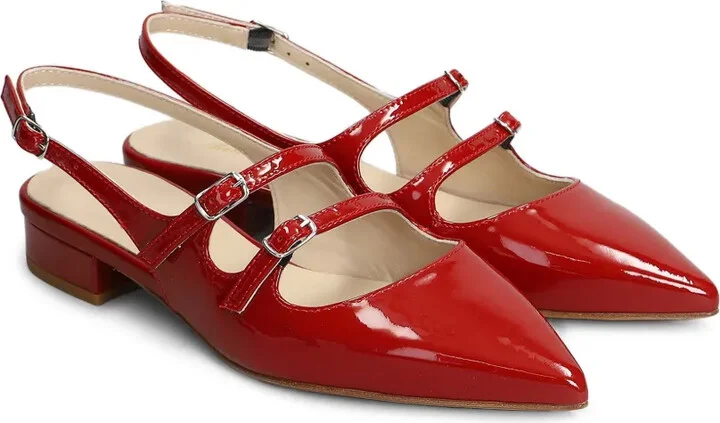 30mm Leather Ballerina Shoes - Image 2