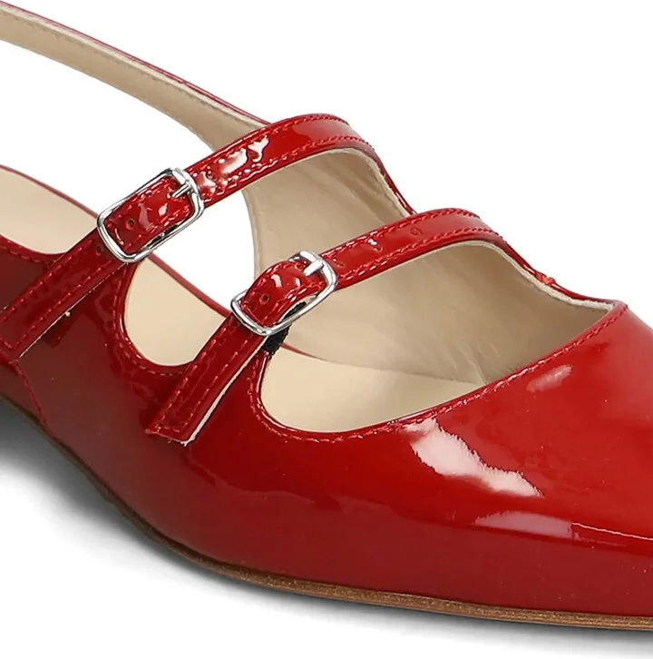 30mm Leather Ballerina Shoes - Image 5