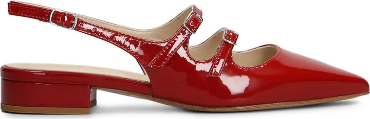 30mm Leather Ballerina Shoes