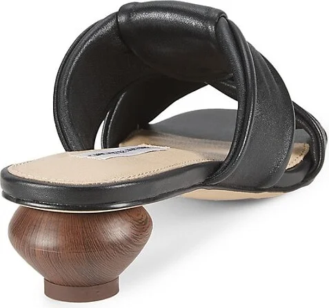 30MM Leather Knot Slide Sandals - Image 3