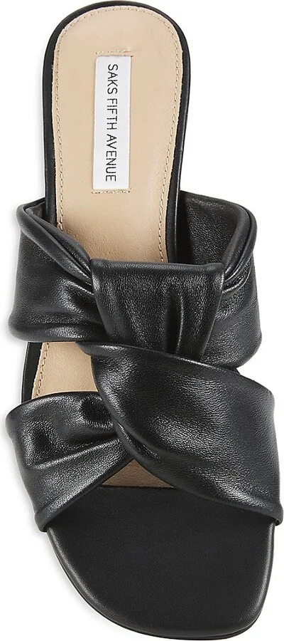 30MM Leather Knot Slide Sandals - Image 5