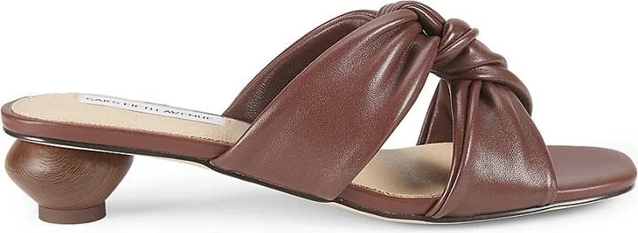 30MM Leather Knot Slide Sandals