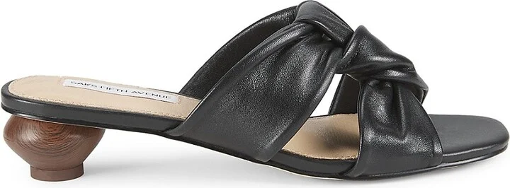 30MM Leather Knot Slide Sandals