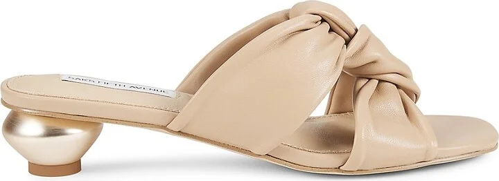30MM Leather Knot Slide Sandals
