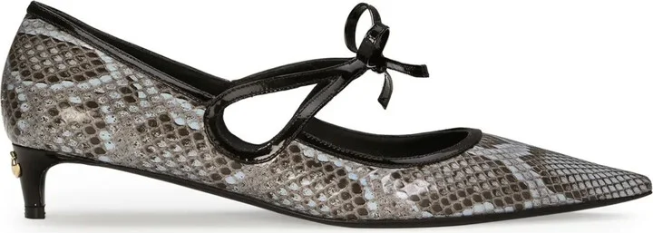 30mm Leather Ribbon-Tie Pumps