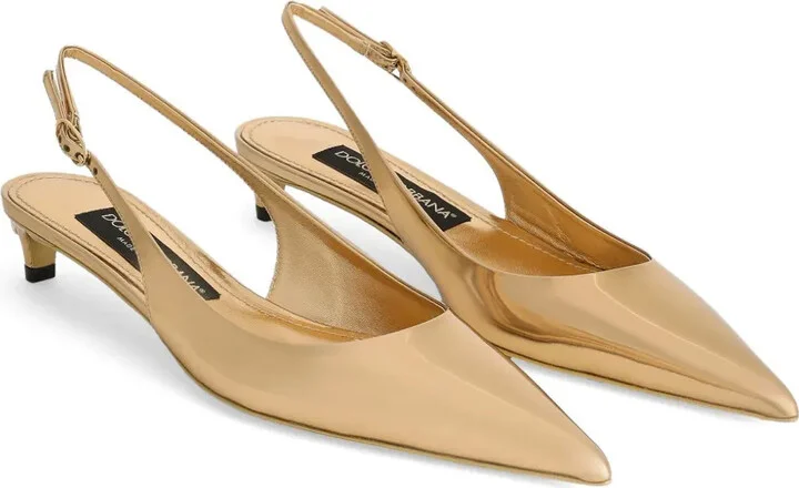 30mm Leather Slingback Pumps - Image 2