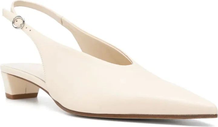 30mm Leather Slingback Pumps - Image 2