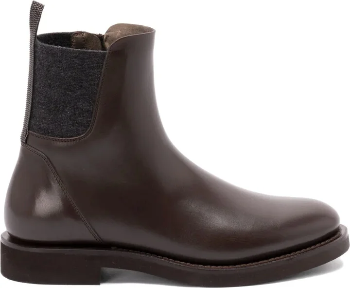 30mm Monili-chain leather ankle boots