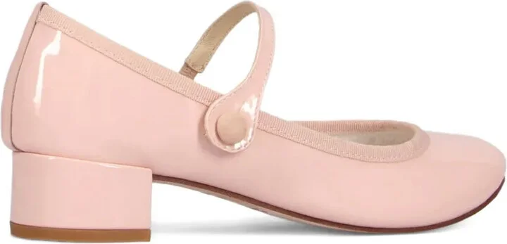 30mm Patent Leather Button-Fastening Heeled Pumps - Image 3