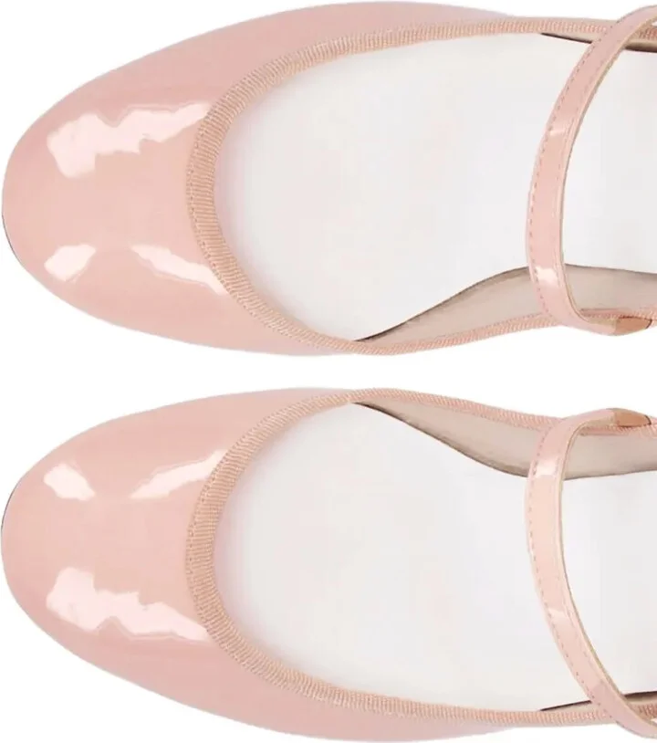 30mm Patent Leather Button-Fastening Heeled Pumps - Image 4