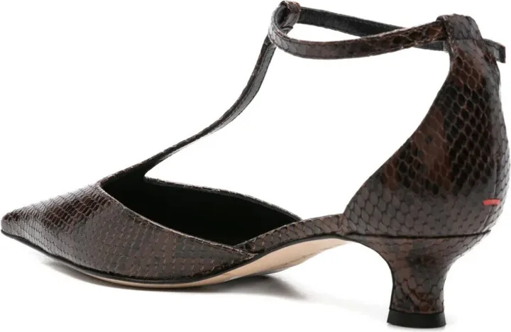 30mm Snakeskin Leather Pumps - Image 3