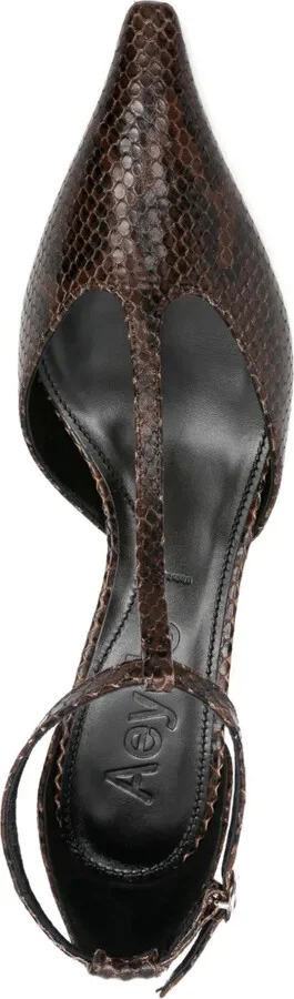 30mm Snakeskin Leather Pumps - Image 4