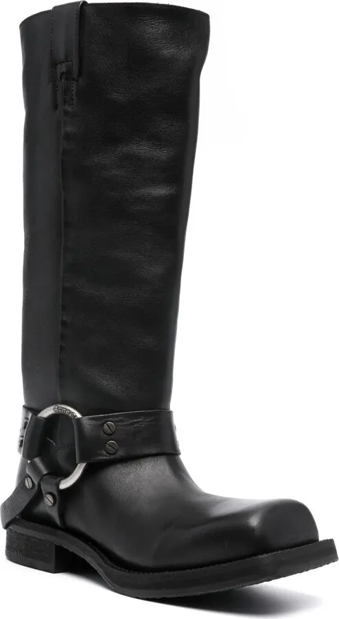 30mm Square-Toe Leather Boots - Image 2