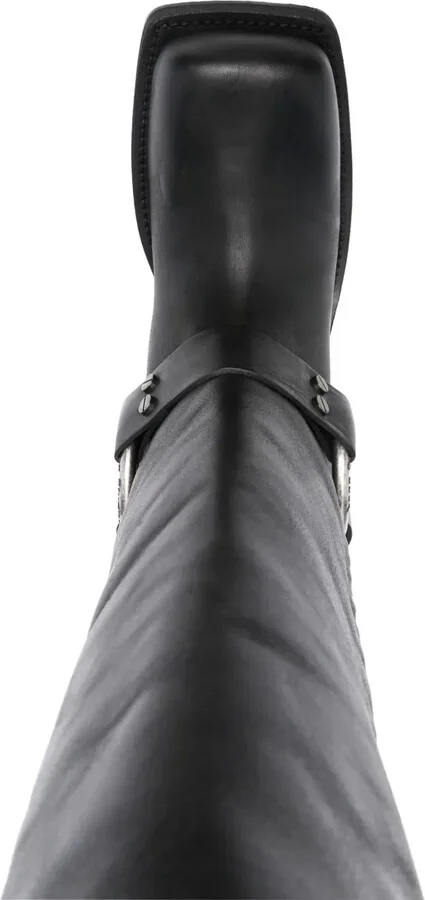 30mm Square-Toe Leather Boots - Image 4