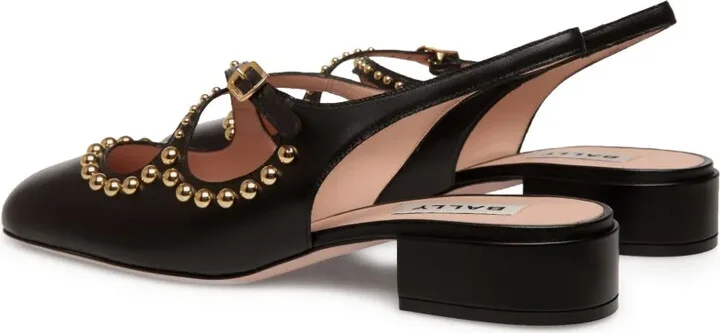 30mm Studded Leather Pumps - Image 2