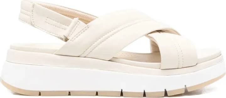 30mm Tuscan cross-strap platform sandals