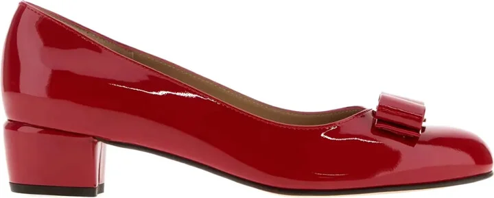 30mm Vara bow-detail leather pumps