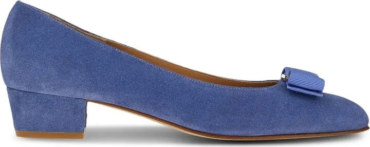 30mm Vara Bow suede pumps