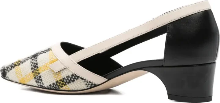 30mm Varro checked-pattern cut-out pumps - Image 3