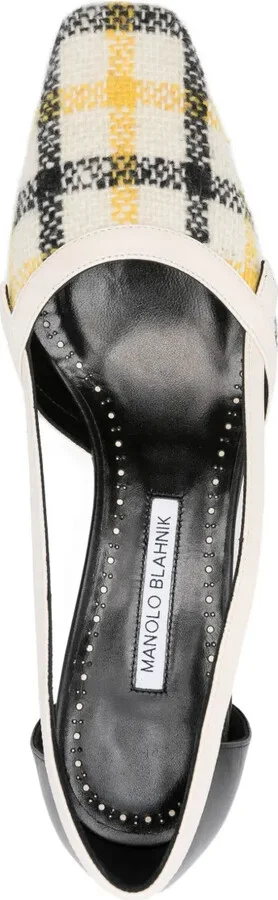 30mm Varro checked-pattern cut-out pumps - Image 4