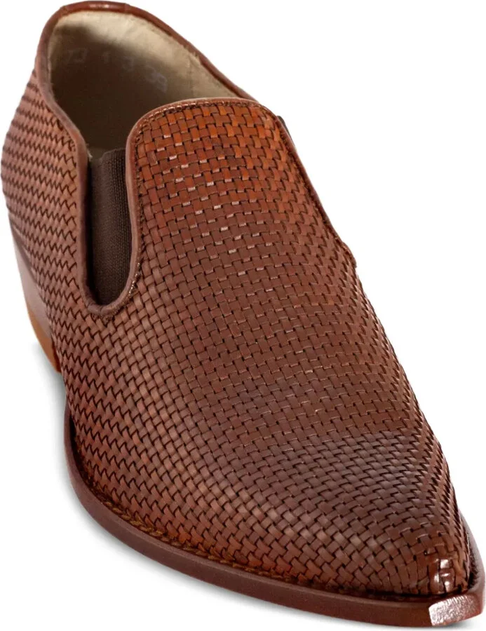 30mm Woven Leather Slip-On Boots - Image 4