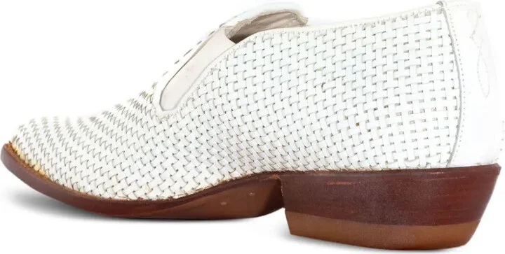 30mm Woven Leather Slip-On Boots - Image 3