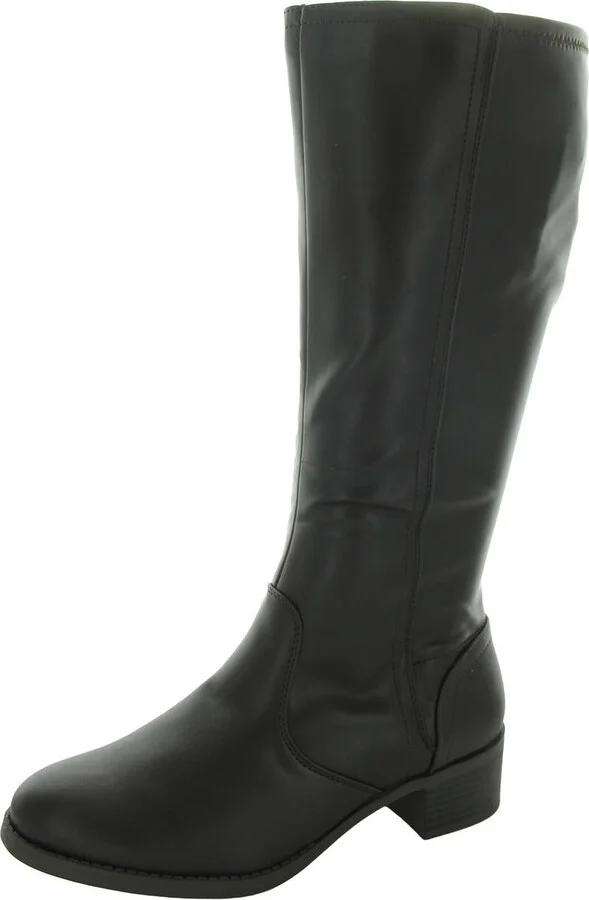 312546WW Womens Wide Calf Manmade Mid-Calf Boots
