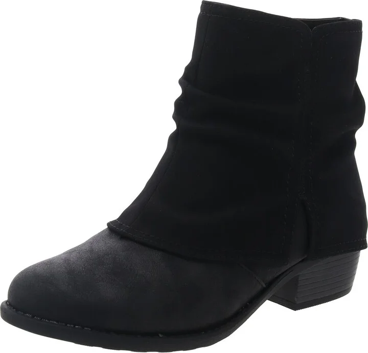 312852 Womens Fold-Over Manmade Ankle Boots