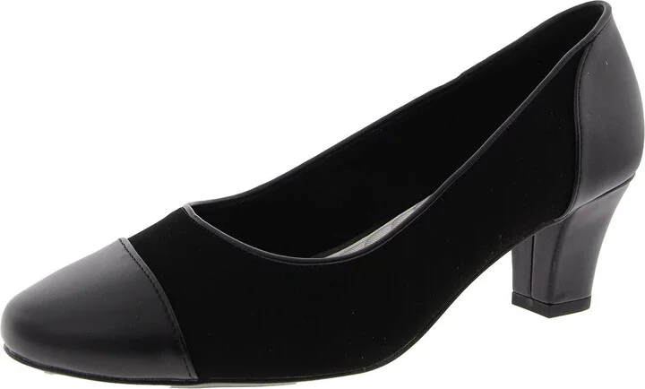 312922 Womens Toe Cap Manmade Block Heels