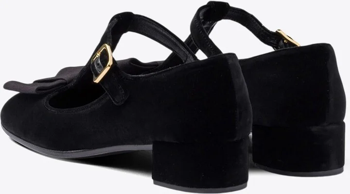 35 Bow Velvet Pumps - Image 2
