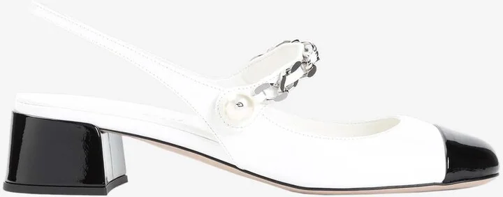 35 Leather Slingback Pumps