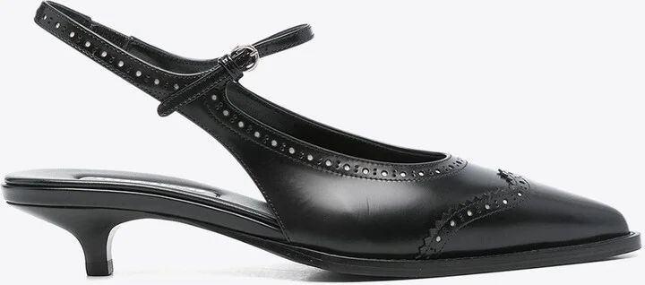 35 Leather Slingback Pumps